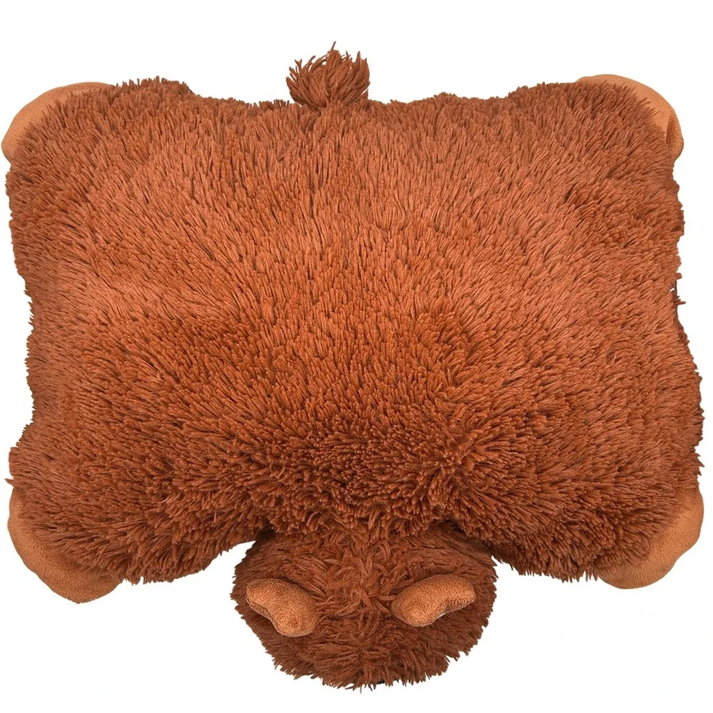 Kids Pillow Pal Stuffed Animal Brown Bear Plush Nap‎ Cuddle Pillow Bedding Toy